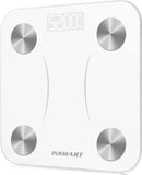 INSMART Balance numérique intelligente Bluetooth pour salle de bain, poids corporel, graisse, IMC, eau, BMR, masse musculaire avec application pour smartphone, fitness (180 kg)