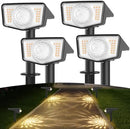 4 spots solaires d'extérieur étanches