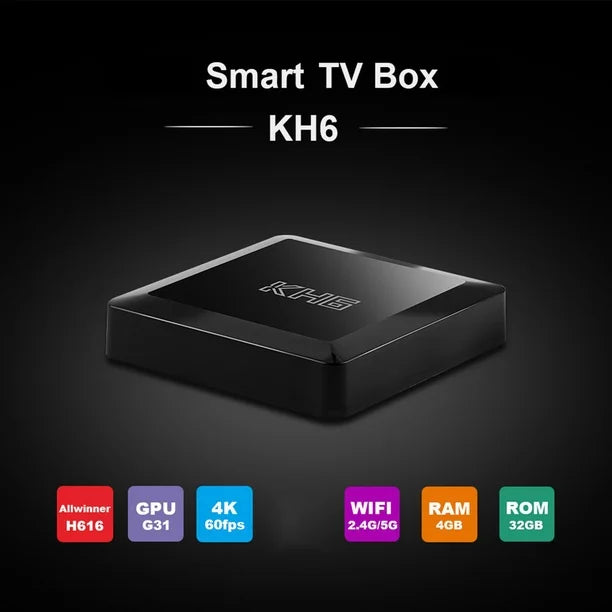 KH6 Set Top Box H616 Quad Core Cortex-A53 4K@60fps TV Box HDMI-compatible High Definition With Remote Control