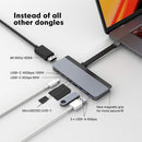 Hyper Hub USB C, adaptateur double hub Mac Type-C pour MacBook Pro Air 13", 15", 16", iPad Pro, appareils USB-C, 45,2 cm² : USBC PD 100 W 40 Gbit/s, HDMI 4K, lecteur de cartes microSD/SD, 2 x USB 3.1
