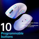 Rapoo VT9Pro Wireless Gaming Mouse - PAW 3398 Sensor Gaming Mouse, 26000 DPI, E-sports Grade Performance, 1ms Response Time, Lightweight 68g, 10 Programmable Buttons, Long Battery Life 