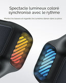 soundcore Boom 2 Haut-parleur d'extérieur 80 W, caisson de bassup 2.0, 24 heures d'autonomie, étanchéité IPX7, flottant, lumières RVB, USB-C, égaliseur personnalisé, Bluetooth 6.0, portable, camping, plage et arrière-cour - noir