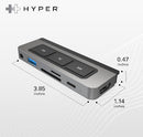 Hyper Hub USB C avec boutons de raccourci pour lecteur multimédia iPad, comprend HDMI 4K60Hz, USB-C 5 Gbit/s, USB-A 5 Gbit/s, lecteur de carte microSD/SD, prise casque 3,5 mm, divertissement sans fin