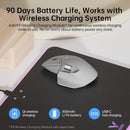 Rapoo MT760 Wireless Bluetooth Mouse – Bluetooth 5.0/2.4GHz Multi-Mode Connection Multi-Device Computer Mouse, M+ Cross Computing Technology, 11 Programmable Buttons, Battery Life 