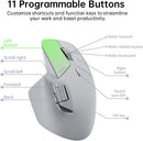 Rapoo MT760 Wireless Bluetooth Mouse – Bluetooth 5.0/2.4GHz Multi-Mode Connection Multi-Device Computer Mouse, M+ Cross Computing Technology, 11 Programmable Buttons, Battery Life 