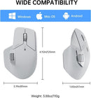 Rapoo MT760 Wireless Bluetooth Mouse – Bluetooth 5.0/2.4GHz Multi-Mode Connection Multi-Device Computer Mouse, M+ Cross Computing Technology, 11 Programmable Buttons, Battery Life 