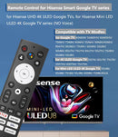 Télécommande de rechange vocale pour Hisense-Smart-TV, compatible avec les téléviseurs Hisense QLED UHD Mini-LED ULED Google