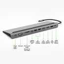 Helix 6-in-1 USB-C to HDMI/USB-C/USB-A/LAN Hub (ETHHUB7) - Open Box