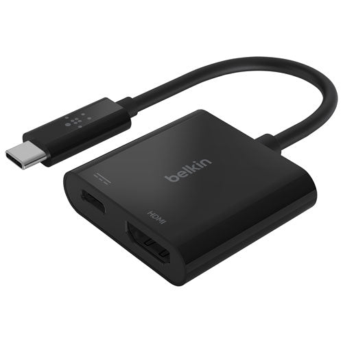 Adaptateur de chargement 2-en-1 à port USB-C à HDMI de Belkin (AVC002BTBK)
