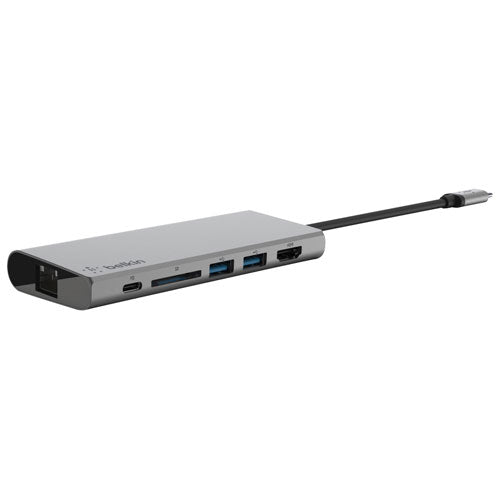 Concentrateur multimédia 6-en-1 à ports USB-C de Belkin (F4U092BTSGY)