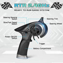 HAIBOXING Voitures télécommandées Hailstorm, 36 + km/h, haute vitesse, 4 roues motrices, lumières LED électriques étanches, télécommandées avec deux piles rechargeables, jouets pour enfants et adultes