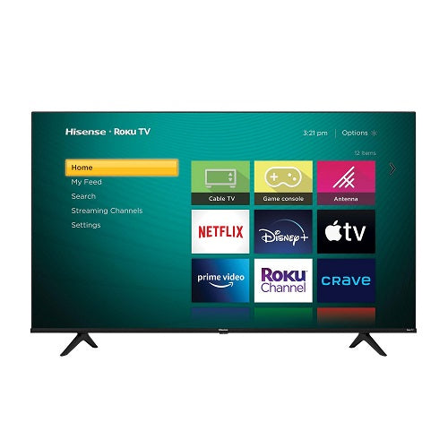 HISENSE  LED Télévision 50po 4K UHD HDR ROKU SMART ( Pas de livraison sur les téléviseurs  achat au magasin SEULEMENT) BOITE OUVERTE