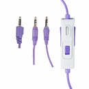 LETTON Casque de Gaming stéréo pour PS4, Xbox One, Switch avec Microphone antibruit - Ajustement du Volume - Mémoire Douce sur pour Mac, Ordinateur Portable (Violet-Blanc)