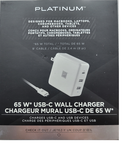 Chargeur mural USB-C de 65 W de Platinum avec câble USB-C et 2 ports USB