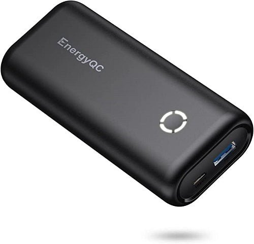 EnergyQC Chargeur portable 10 000 mAh - Taille compacte - Charge rapide compatible avec tous les  iPhones, Samsung, Huawei, Pixel et plus encore - Noir