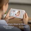 Hubble Connected Nursery Pal Connect - 5" Smart HD Wireless Baby Monitor, Portable Security Camera for Kids Room - 15-Hour Battery, 2-Way Intercom System - 1000 feet Range, Night Vision, Flip Stand