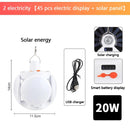 Lampe de tente de camping solaire portable avec crochet de suspension